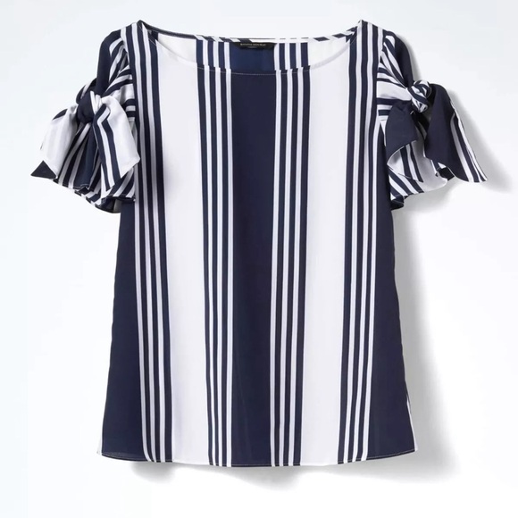 Banana Republic Tops - Banana Republic Blue & White Blouse